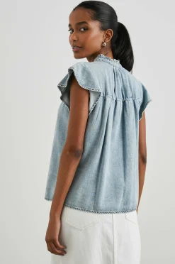 Vrouwen Rails Ruthie Top - Faded Indigo