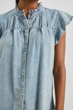 Vrouwen Rails Ruthie Top - Faded Indigo
