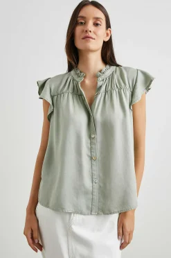 Vrouwen Rails Ruthie Top - Sage Denim