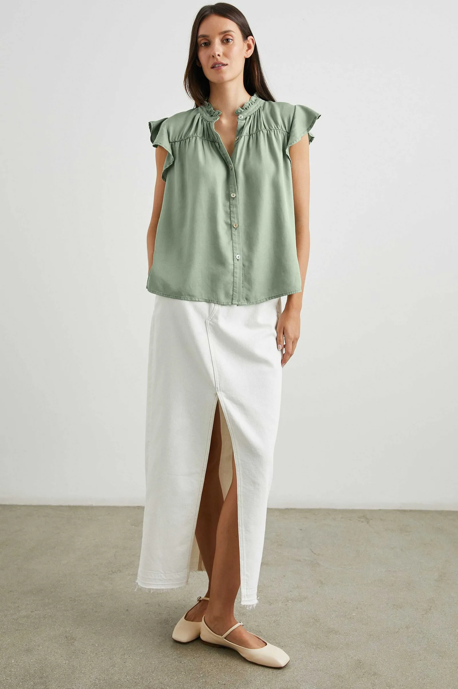 Vrouwen Rails Ruthie Top - Sage Denim
