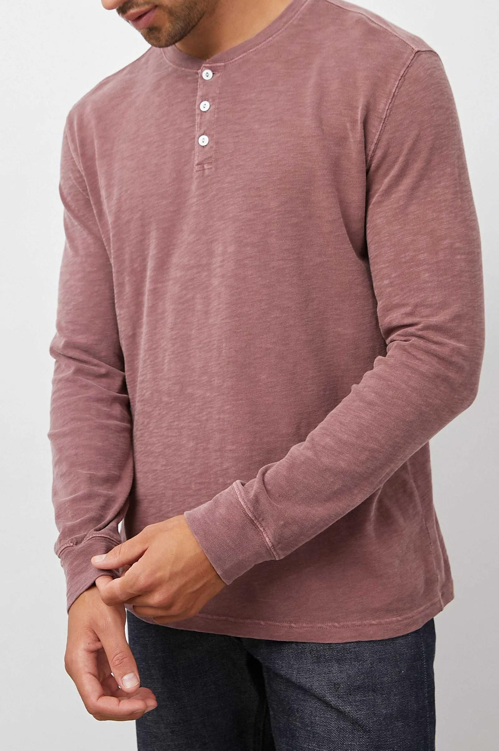 Heren Rails Skhi Henley - Baksteen