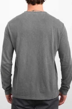 Heren Rails Skhi Henley - Gewassen Zwart