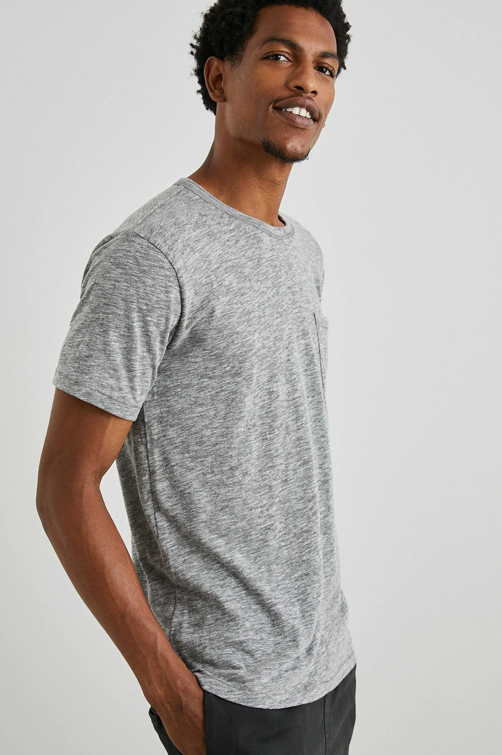 Heren Rails Skipper T-Shirt - Heide Grijs