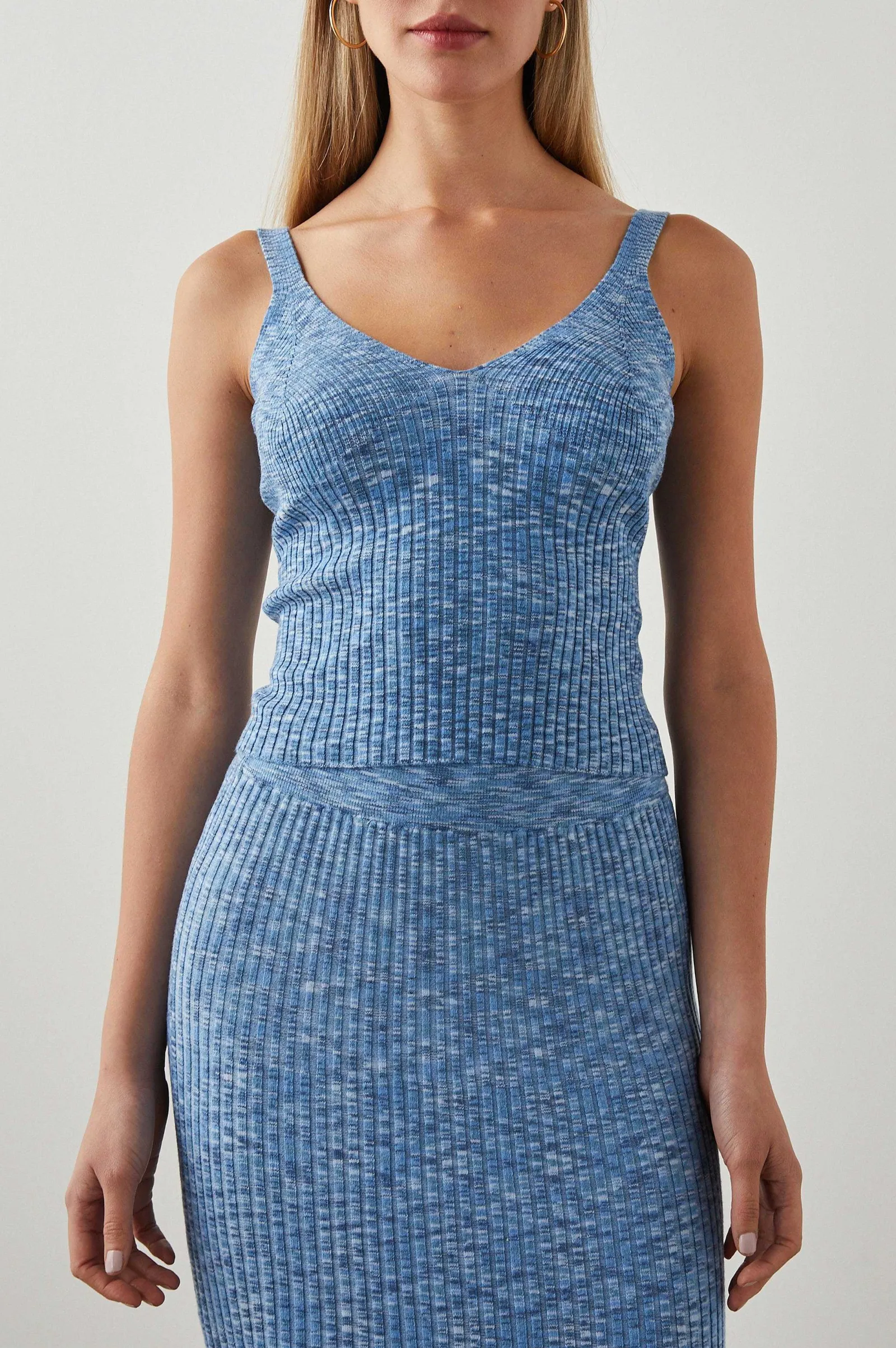 Vrouwen Rails Sky Top - Blauwe Multi Ruimteverf