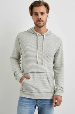 Heren Rails Smith Hoodie - Creme Marine Stripe