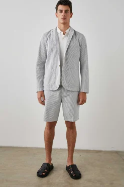 Heren Rails Sorrento Blazer - Marine Seersucker