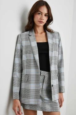 Vrouwen Rails Stanton Blazer - Cacao Sky Check