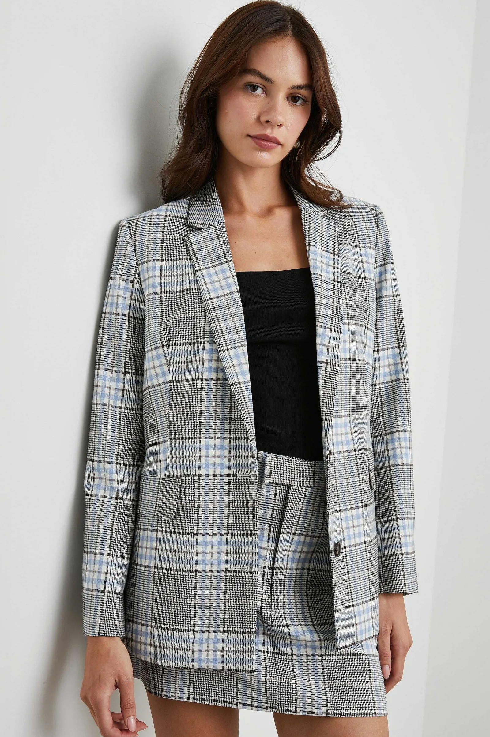 Vrouwen Rails Stanton Blazer - Cacao Sky Check