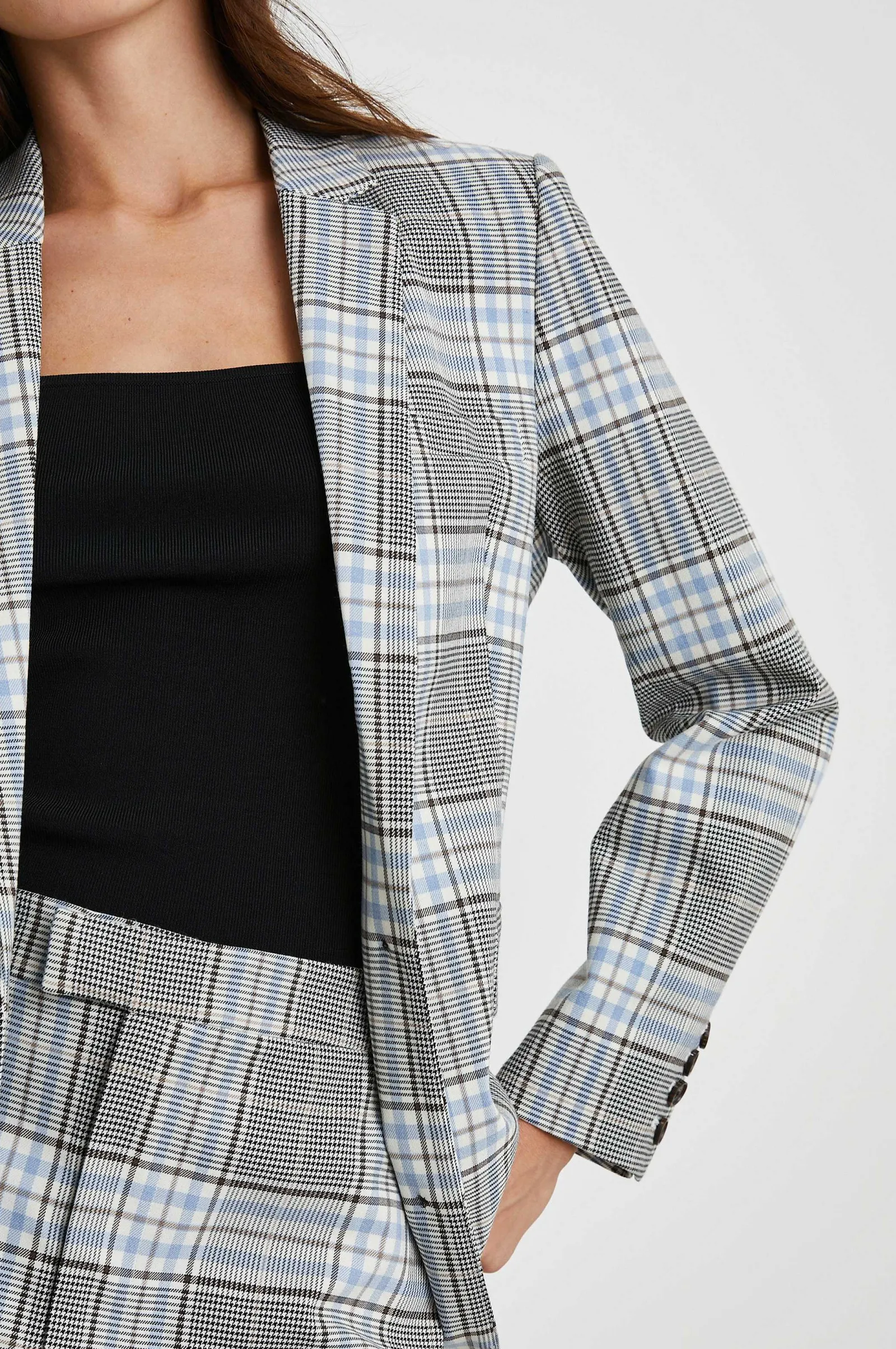 Vrouwen Rails Stanton Blazer - Cacao Sky Check