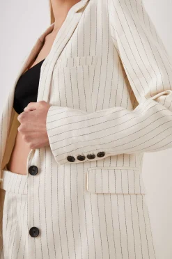 Vrouwen Rails Stanton Blazer - Ivoor Krijtstreep