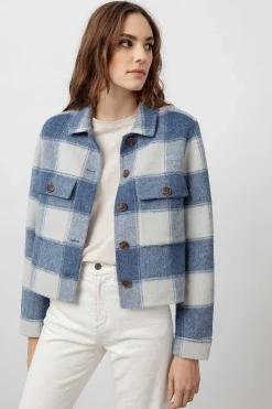 Vrouwen Rails Steffi Jas - Blauwe Buffel Ruit