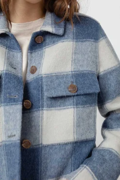 Vrouwen Rails Steffi Jas - Blauwe Buffel Ruit