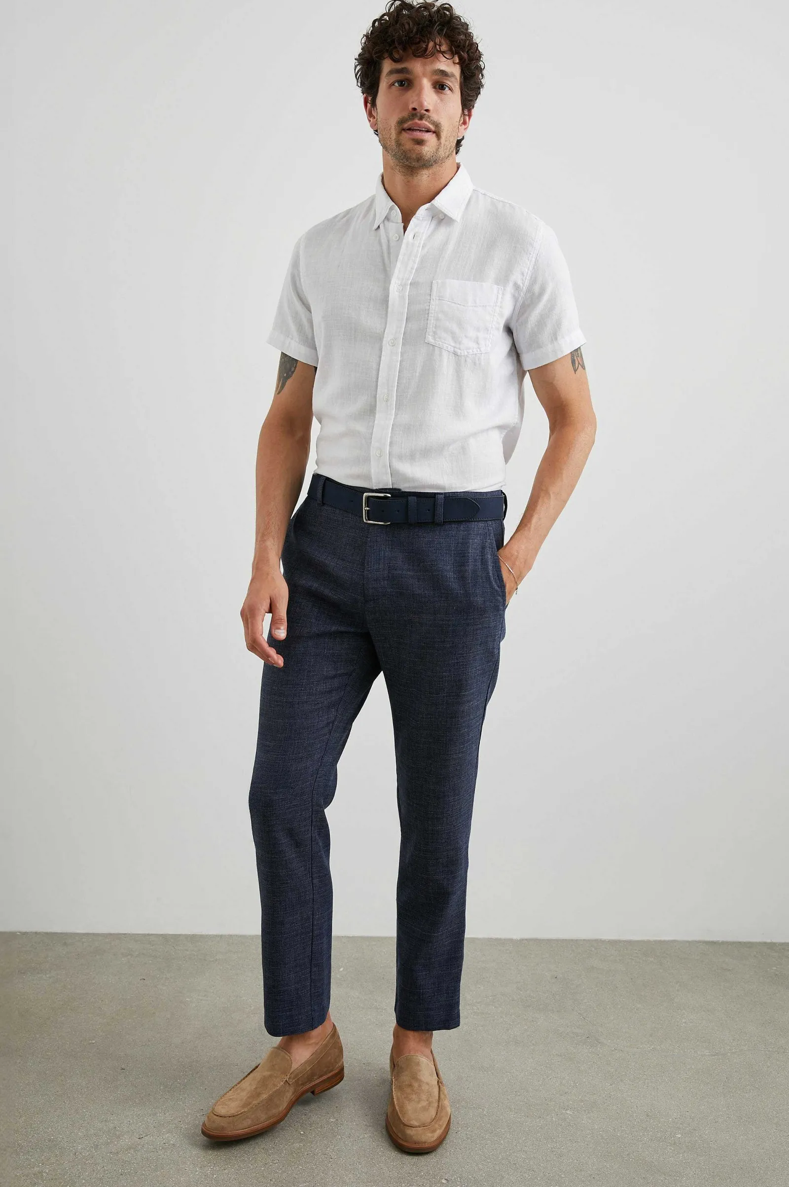 Heren Rails Thomas Pant - Marine Melange