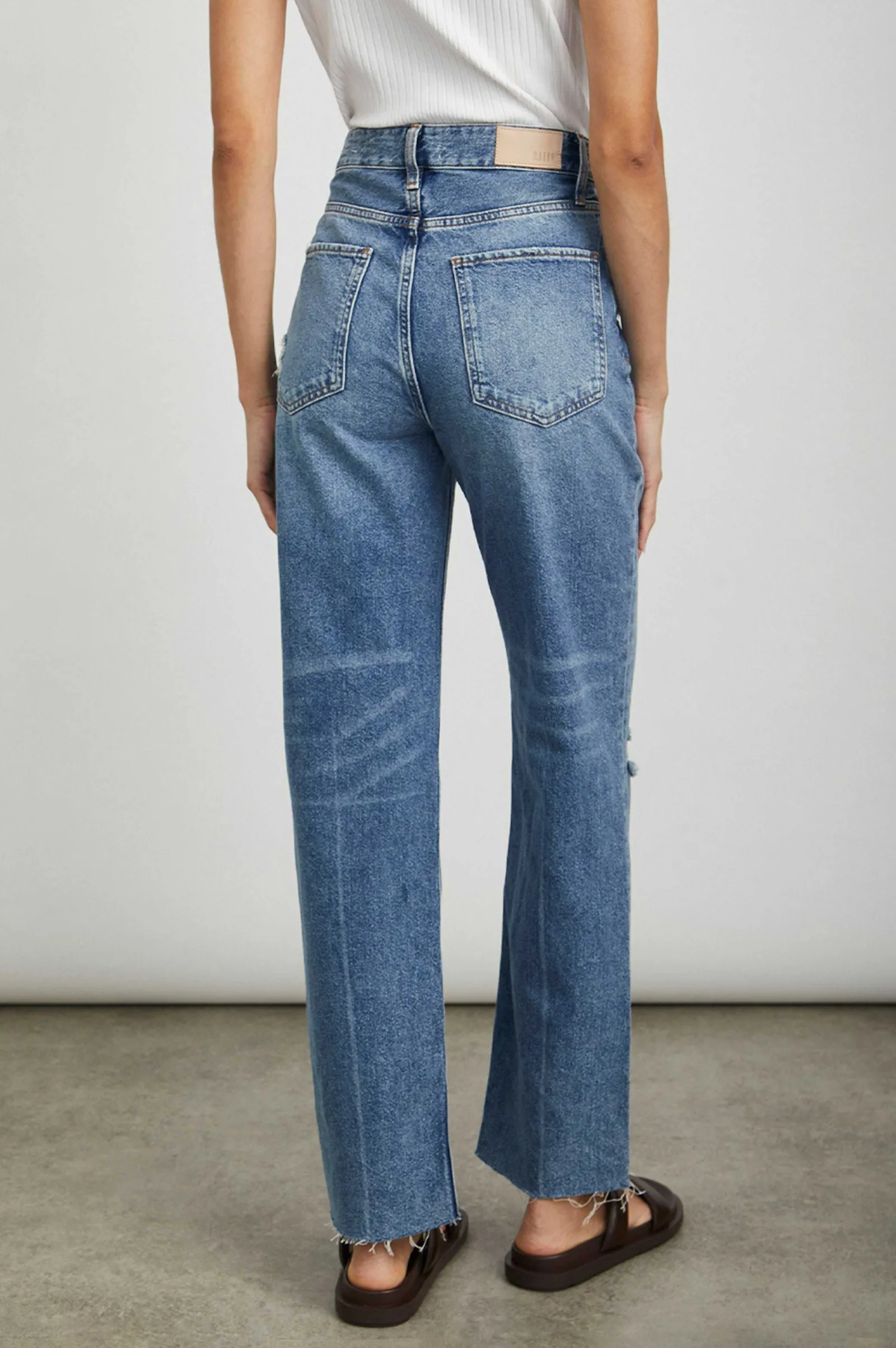 Vrouwen Rails Topanga Straight - Vintage Sapphire Distress