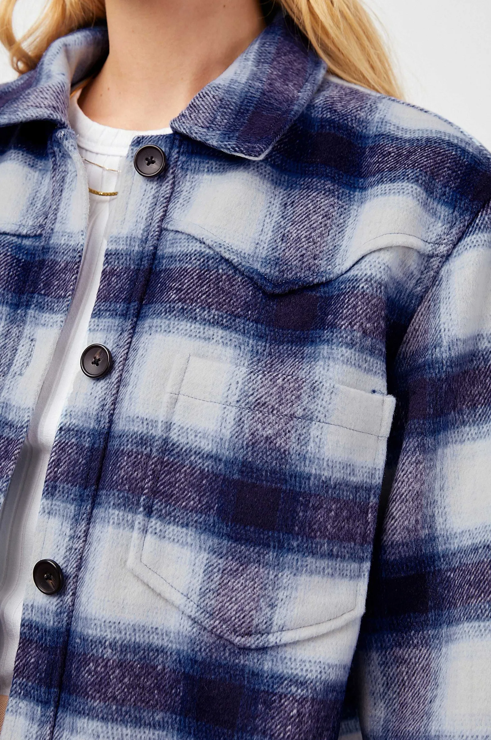Vrouwen Rails Tripp Shirt Jas - Azure Sapphire