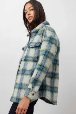 Vrouwen Rails Turner Shirtjas - Kobalt Lime Smoke