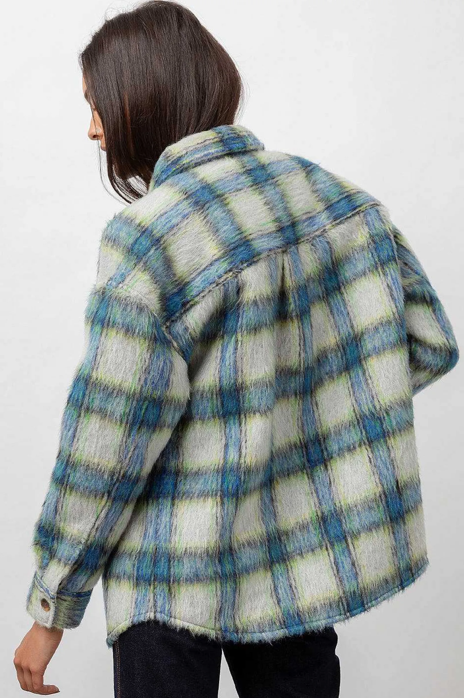 Vrouwen Rails Turner Shirtjas - Kobalt Lime Smoke