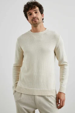 Heren Rails Ves Sweater - Botercreme