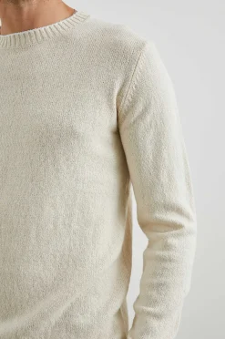 Heren Rails Ves Sweater - Botercreme