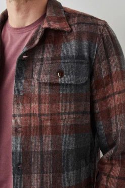 Heren Rails Viggo Overhemdjas - Crimson Shadow Plaid