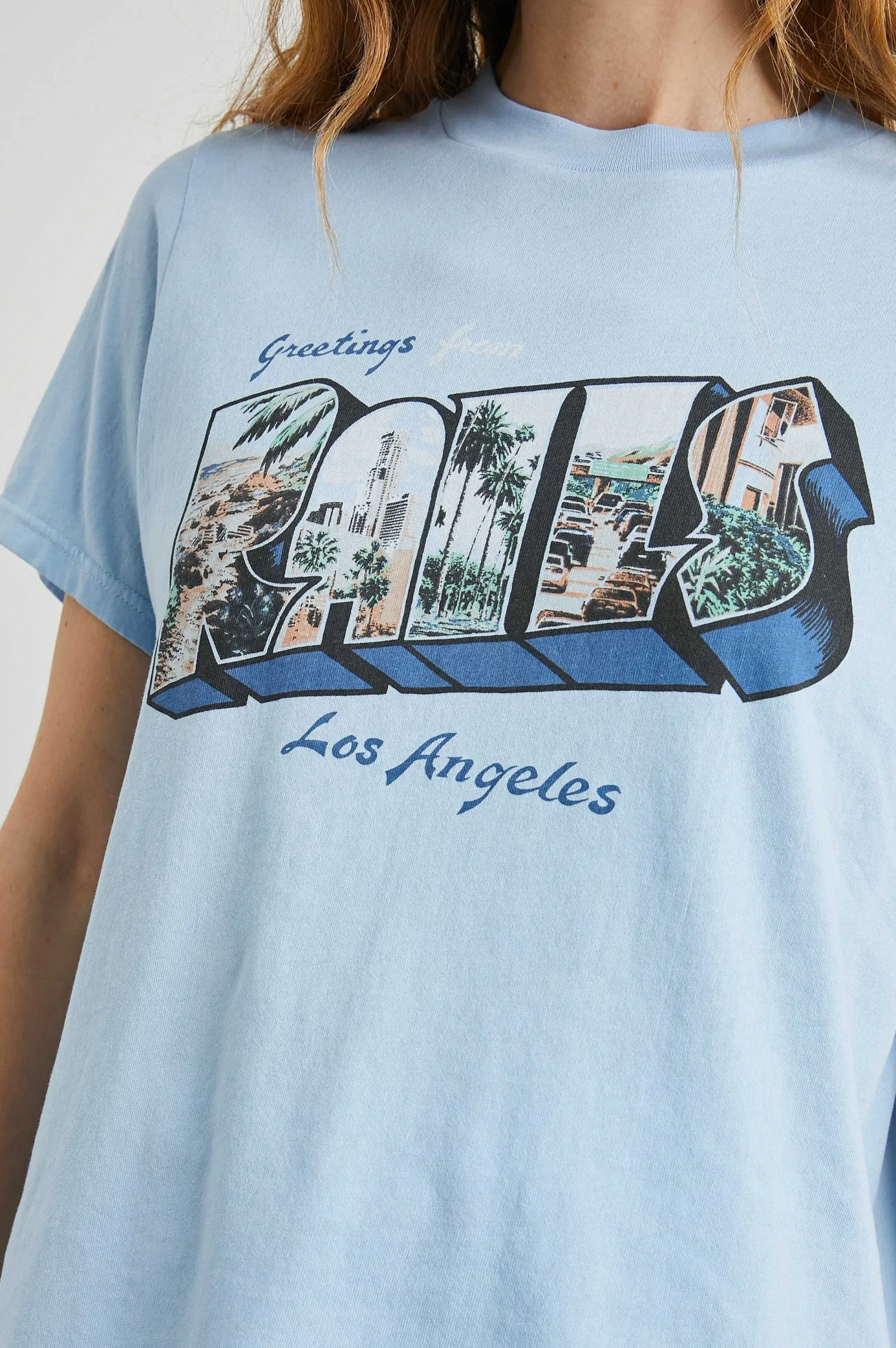 Vrouwen Rails Vriendin T-Shirt - Los Angeles Blauw