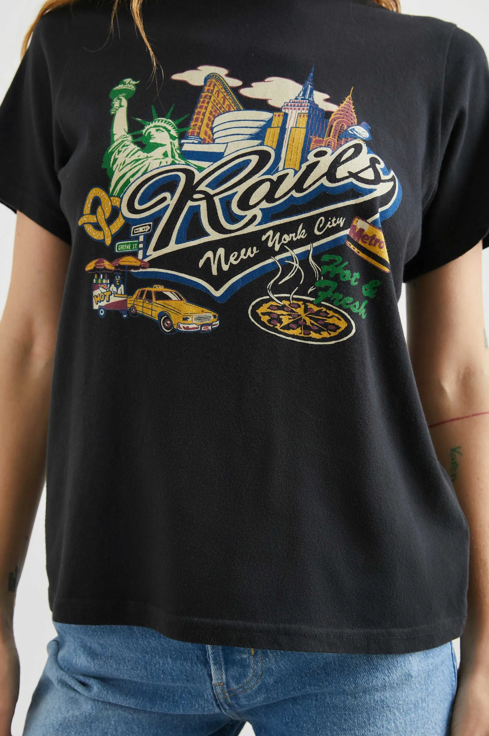 Vrouwen Rails Vriendin T-Shirt - Spoor New York