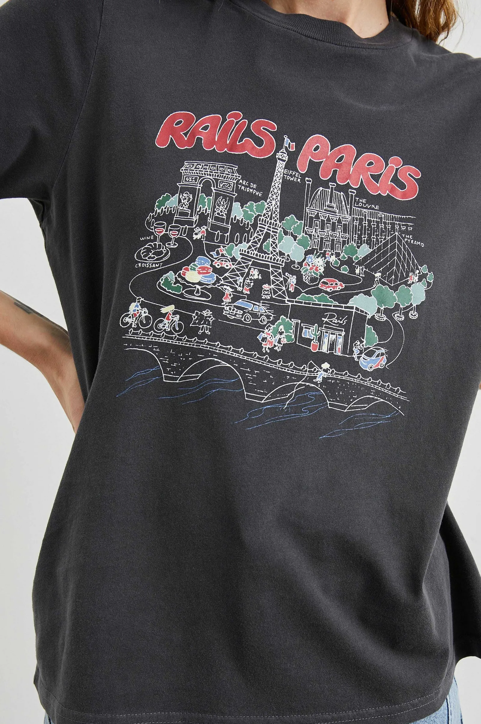 Vrouwen Rails Vriendin T-Shirt - Spoor Parijs