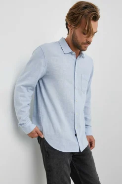 Heren Rails Wyatt Overhemd - Blauw Gemelange