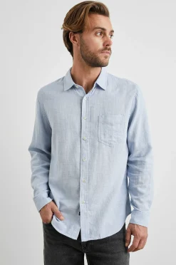 Heren Rails Wyatt Overhemd - Blauw Gemelange