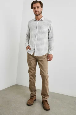 Heren Rails Wyatt Overhemd - Grijs Gingham Melange