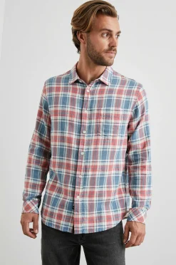 Heren Rails Wyatt Overhemd - Indigo Melange Rose