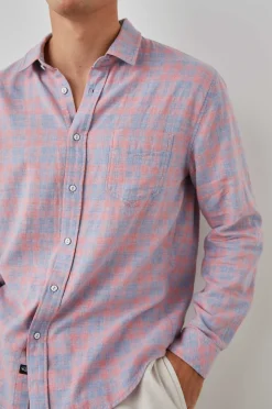 Heren Rails Wyatt Overhemd - Indigo Papaya Melange