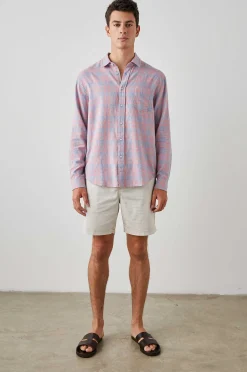 Heren Rails Wyatt Overhemd - Indigo Papaya Melange