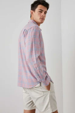 Heren Rails Wyatt Overhemd - Indigo Papaya Melange