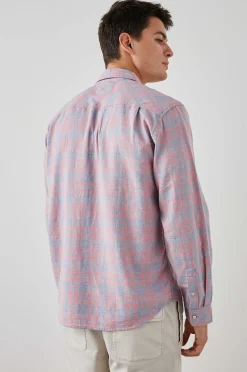 Heren Rails Wyatt Overhemd - Indigo Papaya Melange