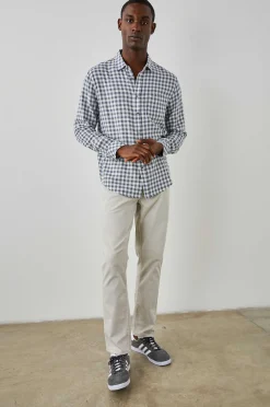 Heren Rails Wyatt Overhemd - Marine Gingham Melange