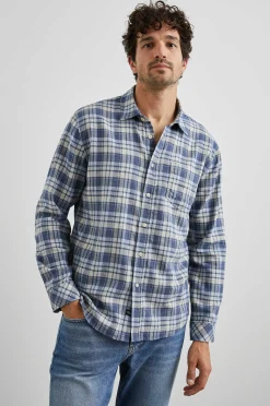 Heren Rails Wyatt Overhemd - Marine Sorghum Oxford