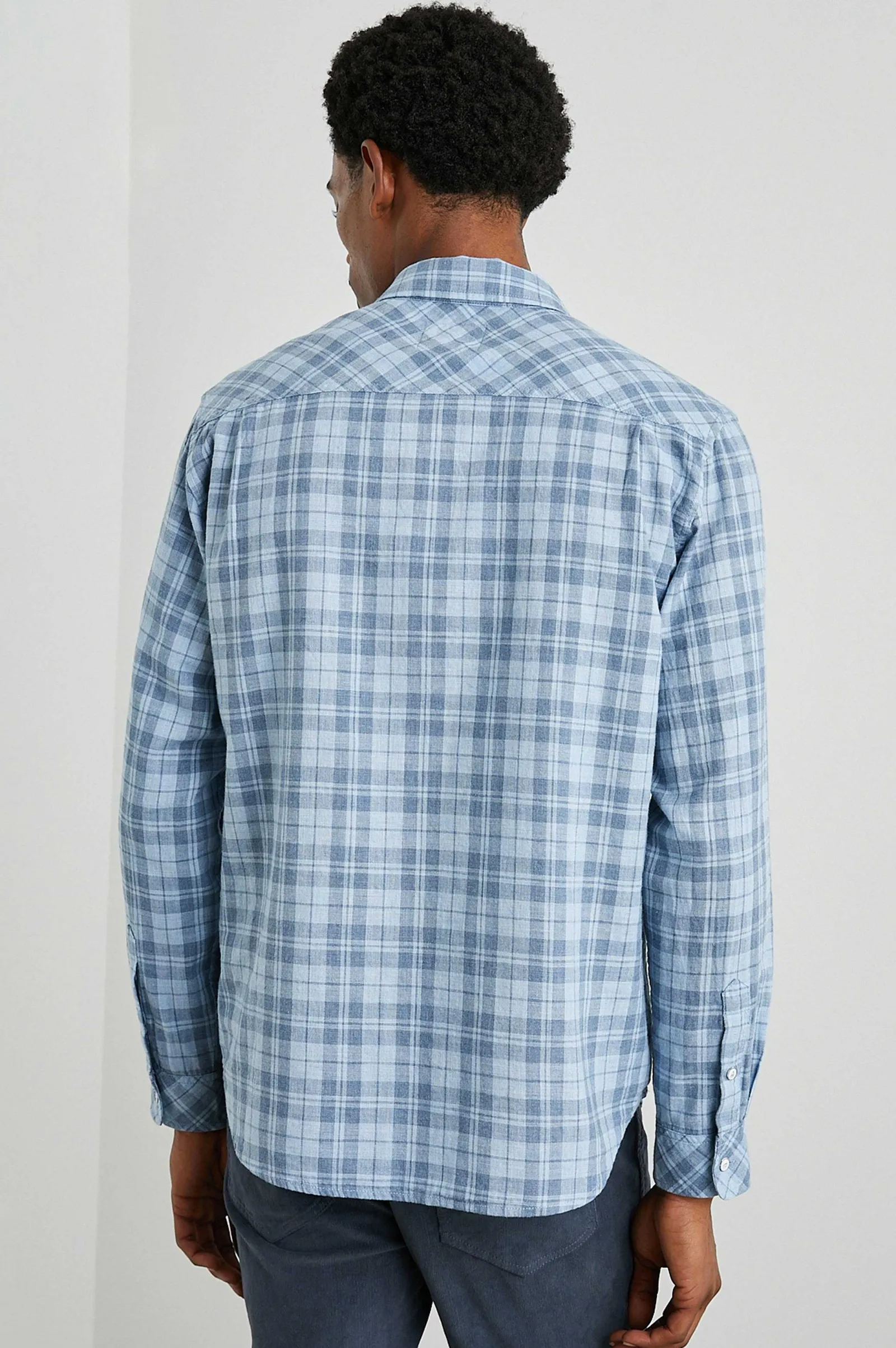 Heren Rails Wyatt Overhemd - Sky Denim Heather