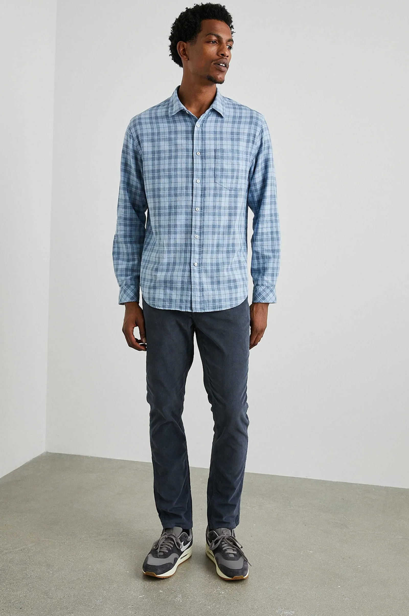 Heren Rails Wyatt Overhemd - Sky Denim Heather