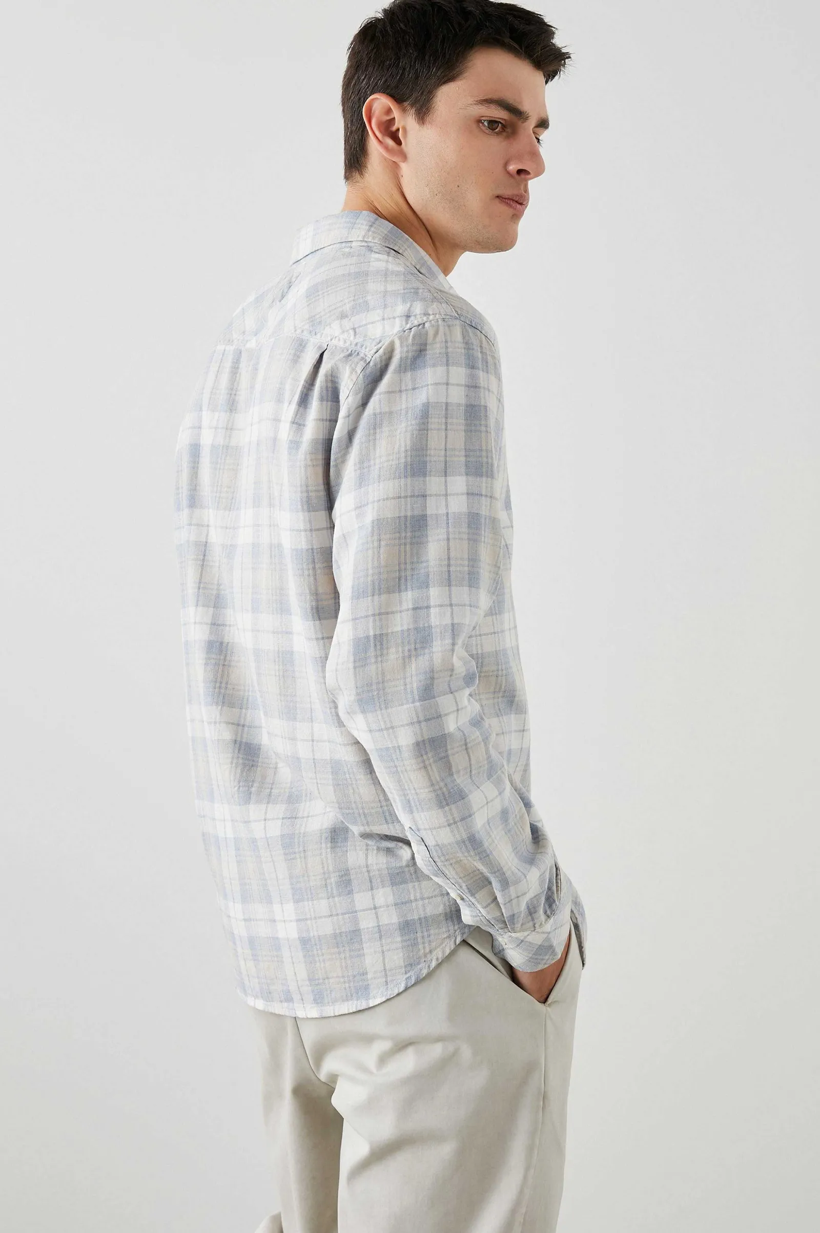Heren Rails Wyatt Overhemd - Spiegelcreme Melange