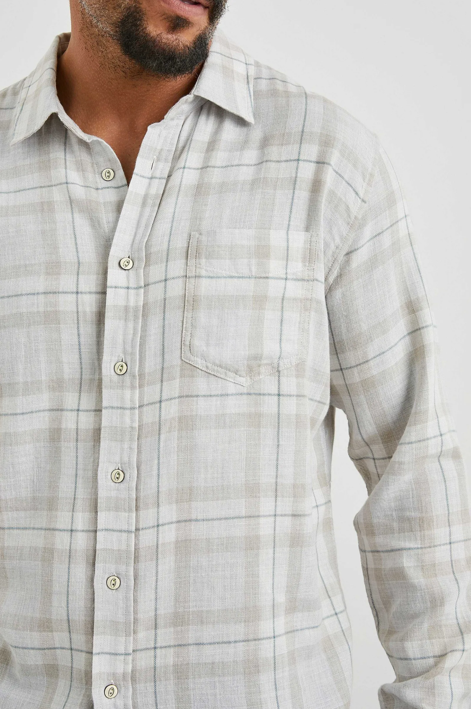 Heren Rails Wyatt Overhemd - Tapir Agave Melange
