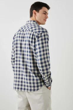 Heren Rails Wyatt Overhemd - Viking Blauw Grijs Melange