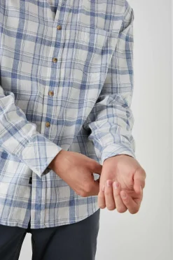 Heren Rails Wyatt Overhemd - Wit Denim Heather