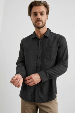 Heren Rails Wyatt Overhemd - Zwart Chambray