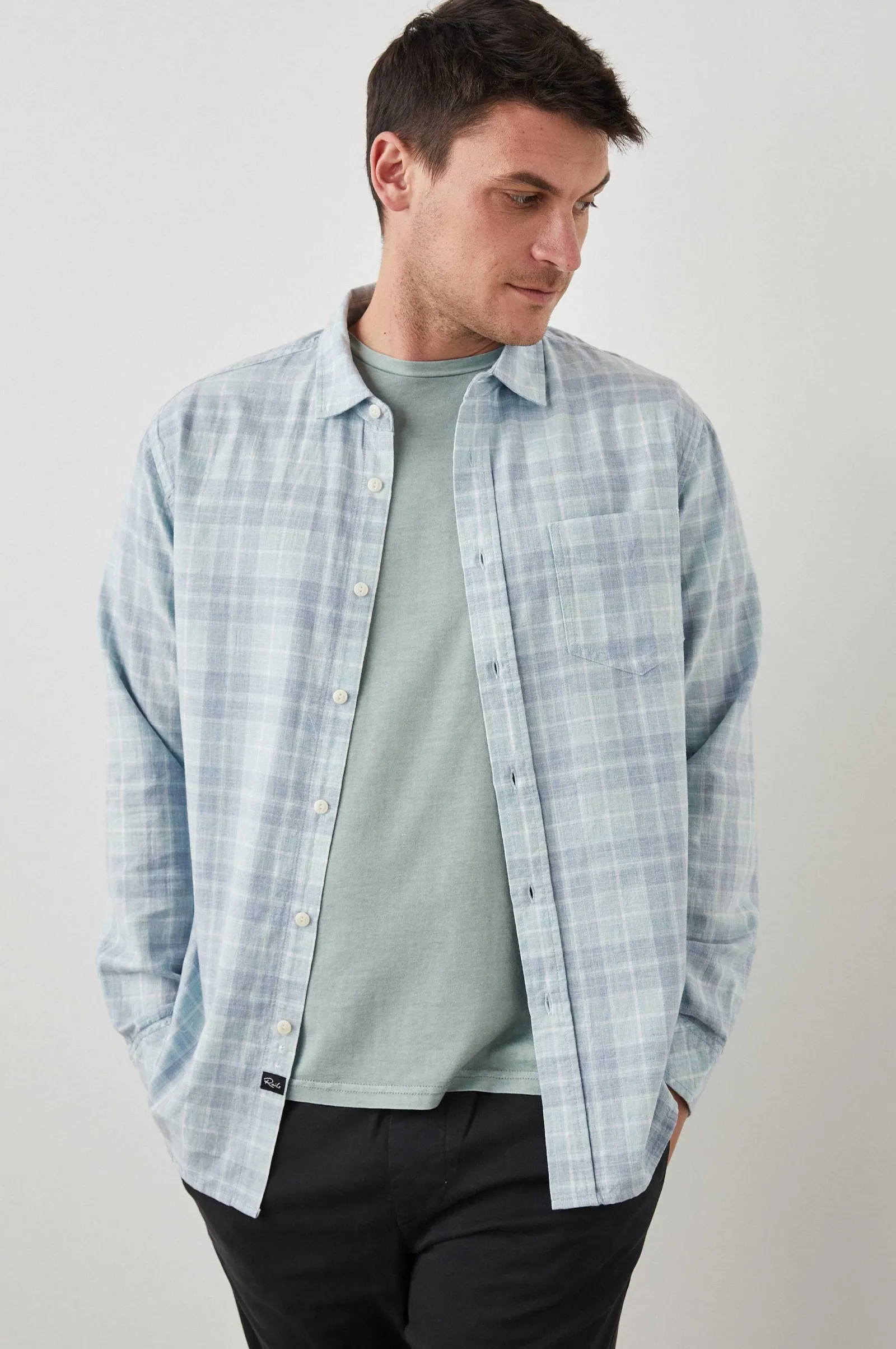 Heren Rails Wyatt Shirt - Bitter Meloen Cloud Melange