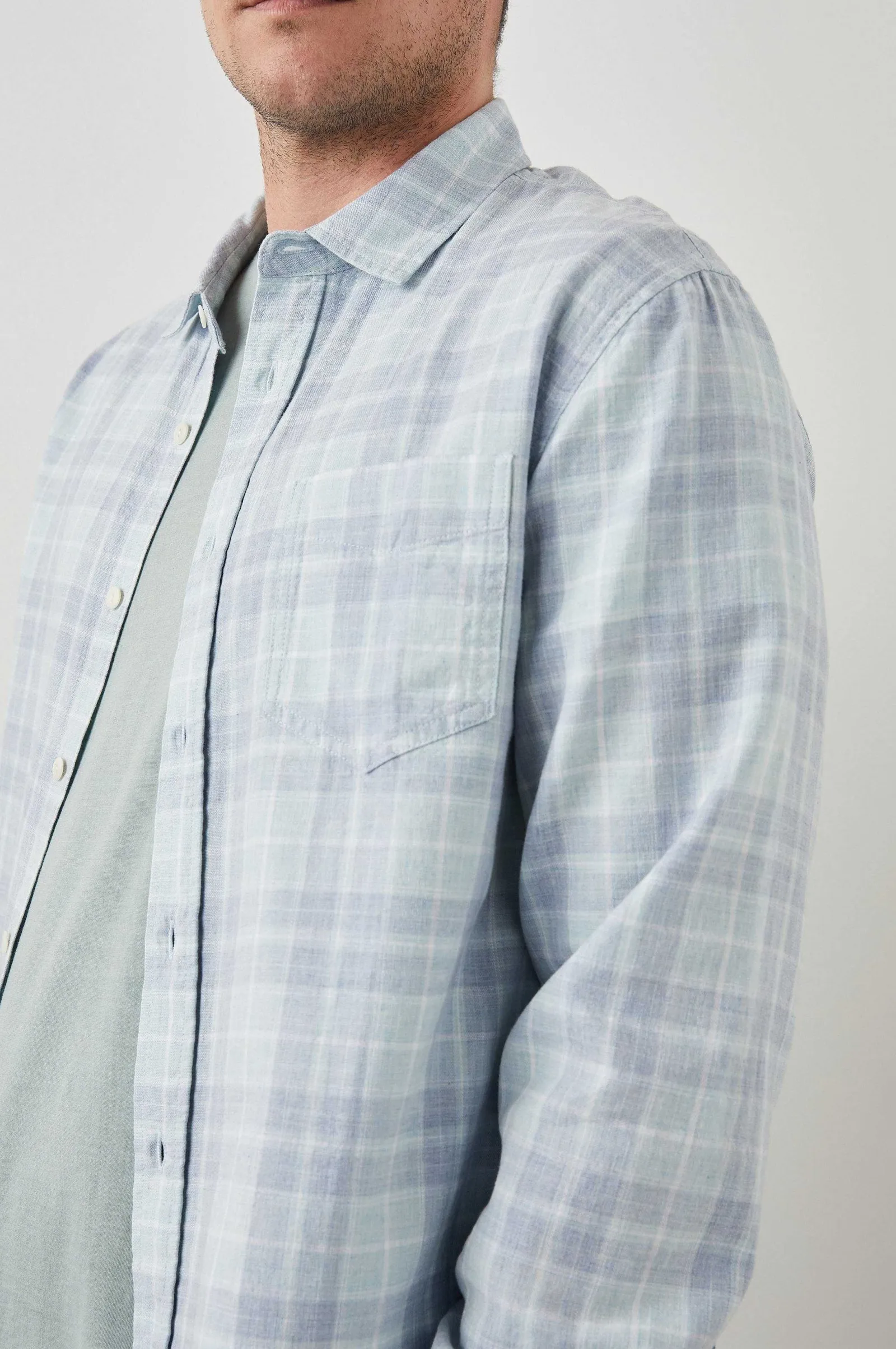 Heren Rails Wyatt Shirt - Bitter Meloen Cloud Melange