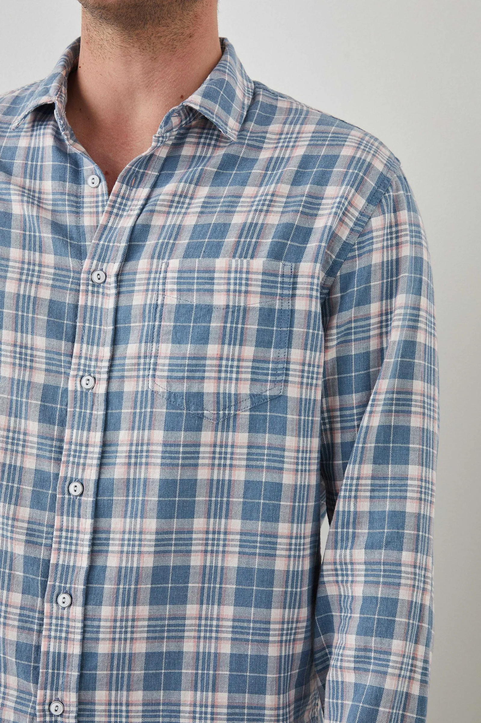 Heren Rails Wyatt Shirt - Mediterrane Meloen Melange