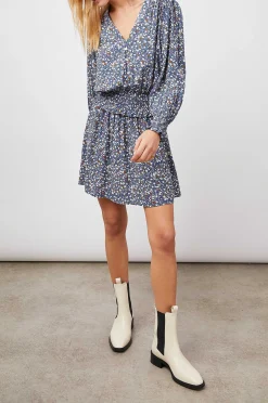 Vrouwen Rails Zana Jurk - Blauwe Ditsy Bloemen