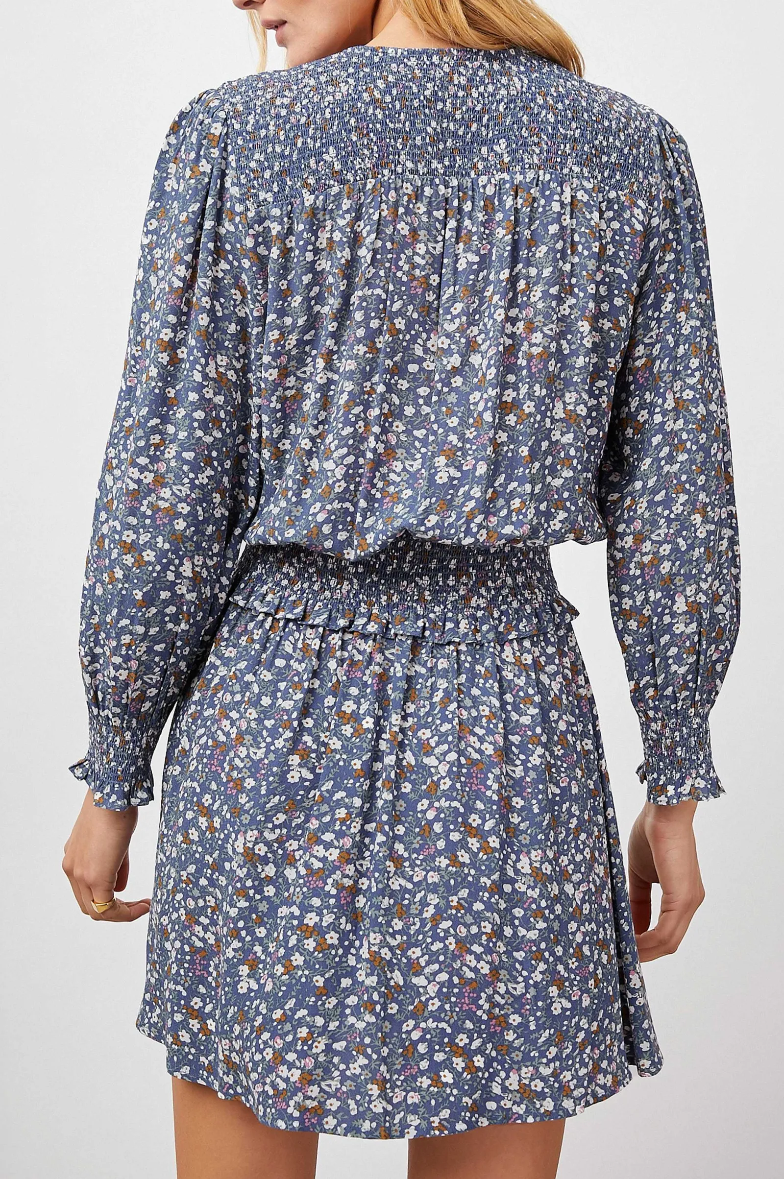 Vrouwen Rails Zana Jurk - Blauwe Ditsy Bloemen