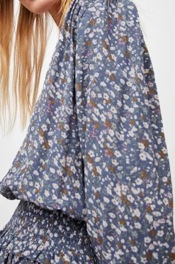 Vrouwen Rails Zana Jurk - Blauwe Ditsy Bloemen